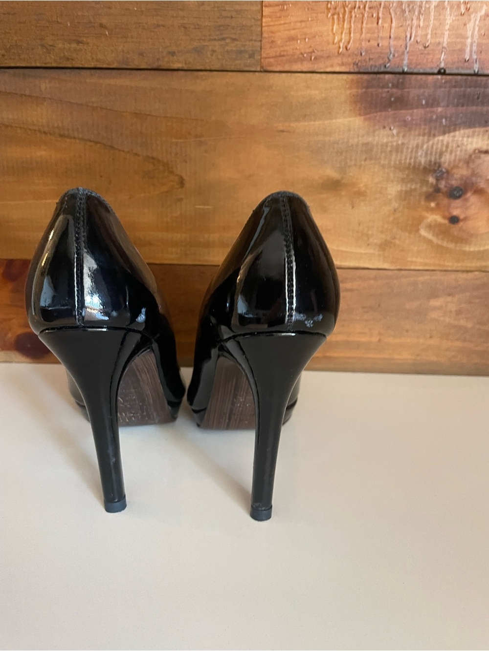 Stuart Weitzman Black Patent Leather Stiletto Pumps - Picture 3 of 6
